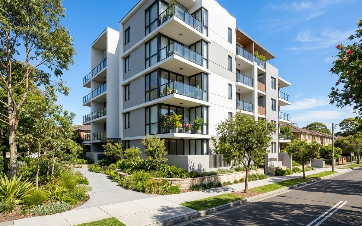 Apartment building with a fresh exterior coat
